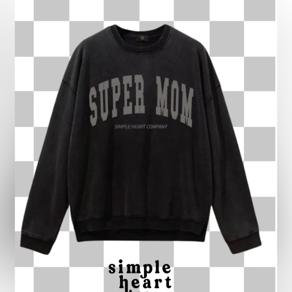 Simple heart co super mom sweatshirt size medium - Picture 1 of 6